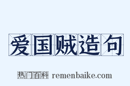 爱国贼造句是什么意思的图片